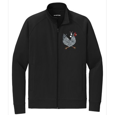 Tuxedo Cat On A Chicken Stretch Full-Zip Cadet Jacket