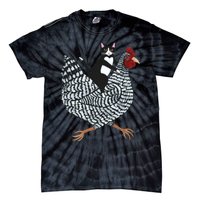 Tuxedo Cat On A Chicken Tie-Dye T-Shirt