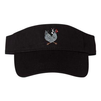 Tuxedo Cat On A Chicken Valucap Bio-Washed Visor