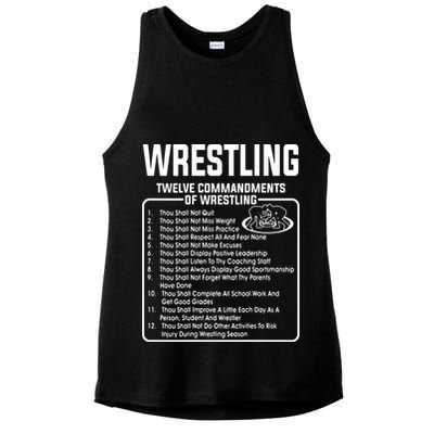 Twelve Commandments Of Wrestling Ladies PosiCharge Tri-Blend Wicking Tank