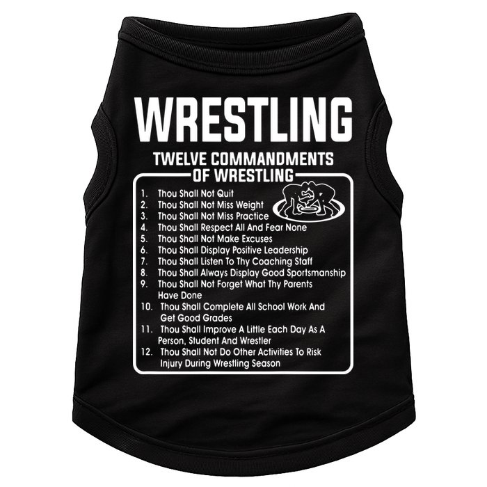 Twelve Commandments Of Wrestling Doggie Tank