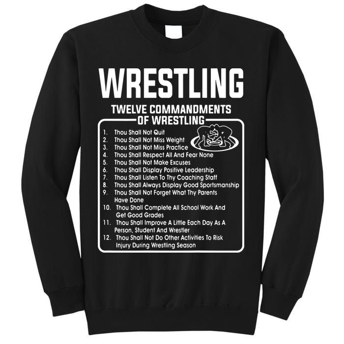 Twelve Commandments Of Wrestling Sweatshirt