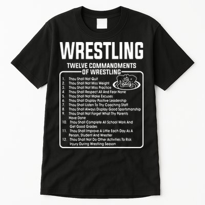 Twelve Commandments Of Wrestling Tall T-Shirt