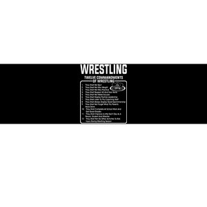 Twelve Commandments Of Wrestling Bumper Sticker