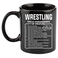 Twelve Commandments Of Wrestling 11oz C Handle Ceramic Mug
