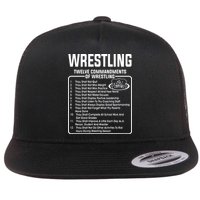 Twelve Commandments Of Wrestling Flatbill Hat