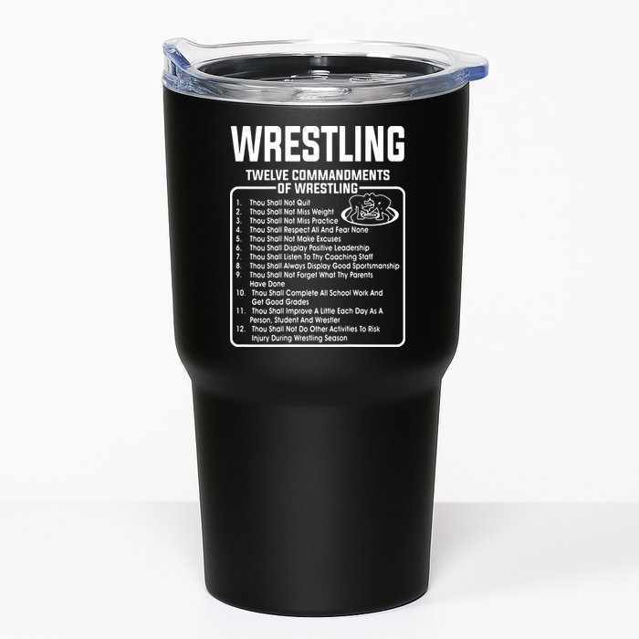 Twelve Commandments Of Wrestling Tumbler