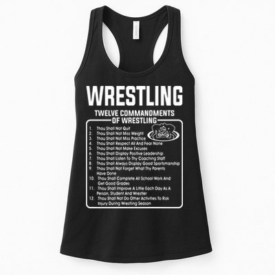Twelve Commandments Of Wrestling Womens Tank Top