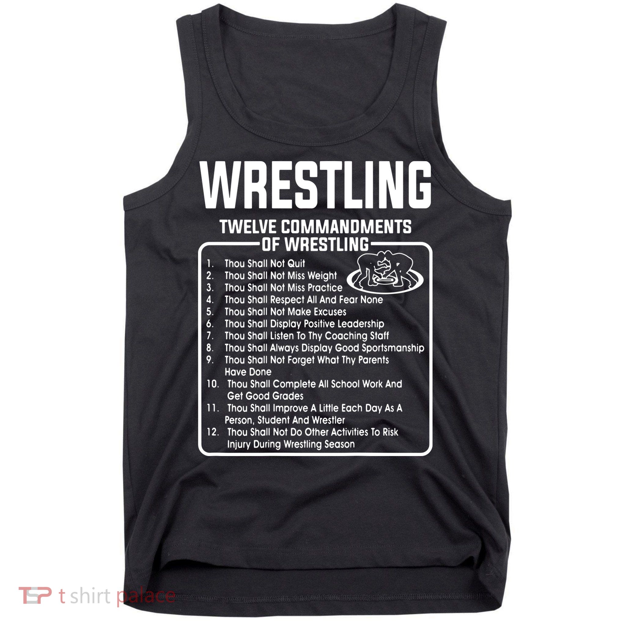 Twelve Commandments Of Wrestling Tank Top