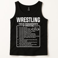 Twelve Commandments Of Wrestling Tank Top