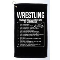 Twelve Commandments Of Wrestling Golf Towel