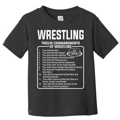 Twelve Commandments Of Wrestling Toddler T-Shirt