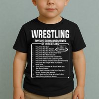 Twelve Commandments Of Wrestling Toddler T-Shirt