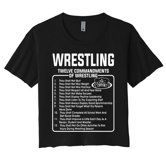 Twelve Commandments Of Wrestling Crop Top