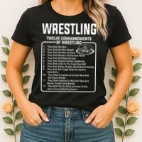 Twelve Commandments Of Wrestling Womens T-Shirt