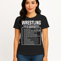Twelve Commandments Of Wrestling Womens T-Shirt
