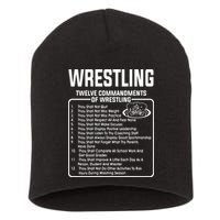 Twelve Commandments Of Wrestling Short Acrylic Beanie