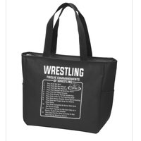Twelve Commandments Of Wrestling Zip Tote Bag