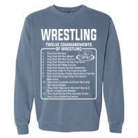 Twelve Commandments Of Wrestling Garment-Dyed Sweatshirt