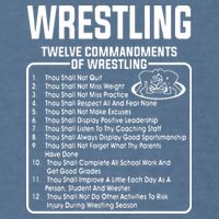 Twelve Commandments Of Wrestling Garment-Dyed Sweatshirt