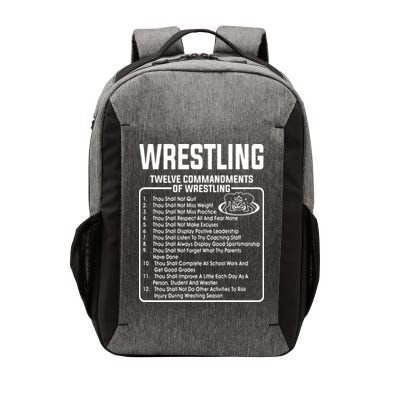 Twelve Commandments Of Wrestling Vector Backpack