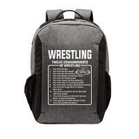 Twelve Commandments Of Wrestling Vector Backpack