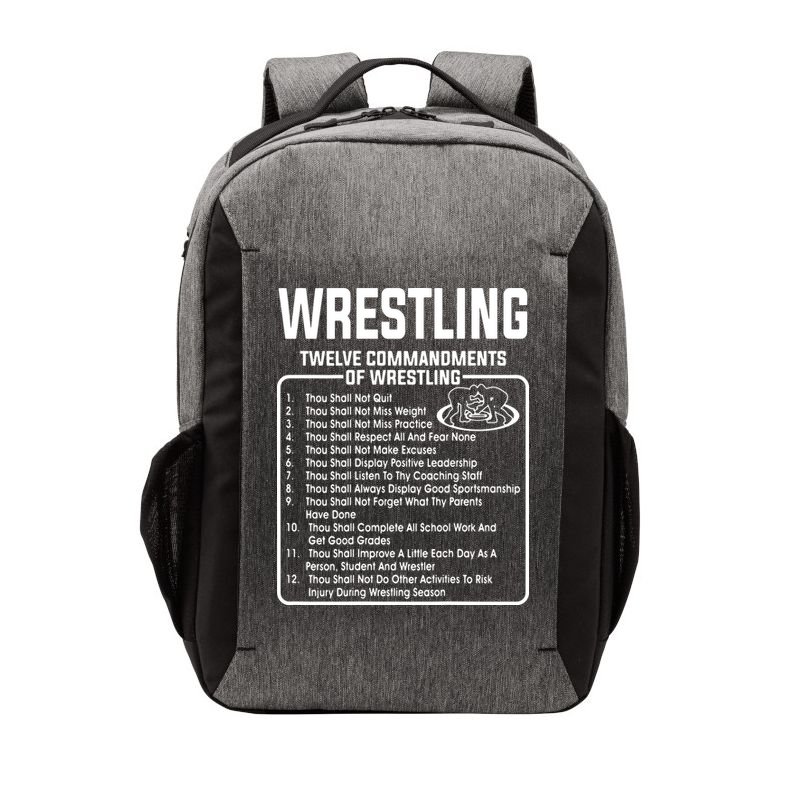 Twelve Commandments Of Wrestling Vector Backpack