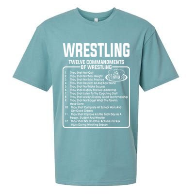 Twelve Commandments Of Wrestling Sueded Cloud Jersey T-Shirt