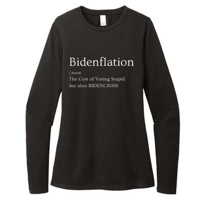 The Cost Of Voting Biden Inflation Anti Biden Tee Womens CVC Long Sleeve Shirt