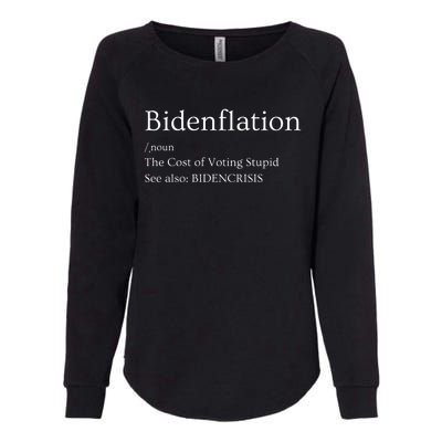 The Cost Of Voting Biden Inflation Anti Biden Tee Womens California Wash Sweatshirt