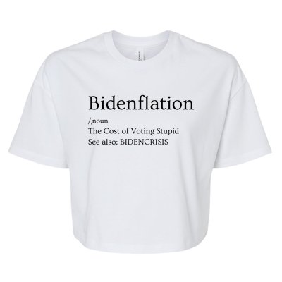 The Cost Of Voting Biden Inflation Anti Biden Tee Bella+Canvas Jersey Crop Tee