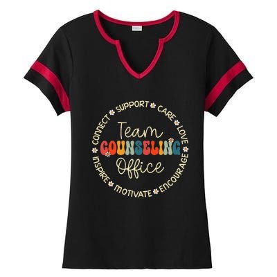 Team Counseling Office Appreciation Week Back To School Ladies Halftime Notch Neck Tee