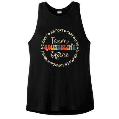 Team Counseling Office Appreciation Week Back To School Ladies PosiCharge Tri-Blend Wicking Tank