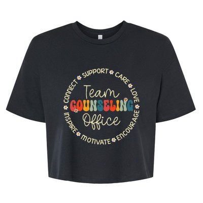 Team Counseling Office Appreciation Week Back To School Bella+Canvas Jersey Crop Tee