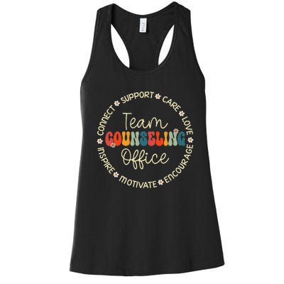 Team Counseling Office Appreciation Week Back To School Women's Racerback Tank