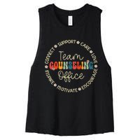 Team Counseling Office Appreciation Week Back To School Women's Racerback Cropped Tank