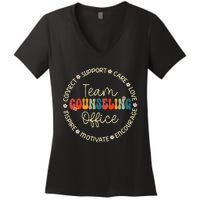 Team Counseling Office Appreciation Week Back To School Women's V-Neck T-Shirt