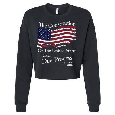 The Constitution Of The United States Due Process For All Cropped Pullover Crew