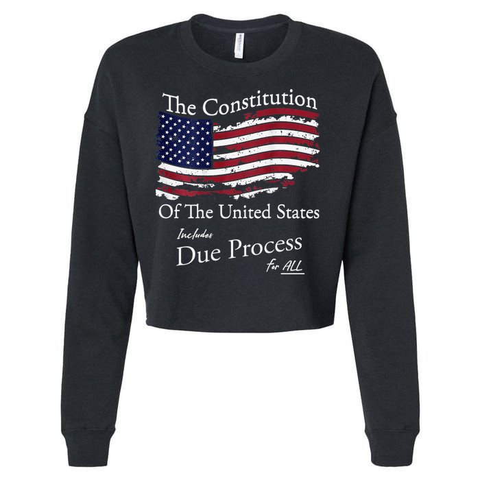 The Constitution Of The United States Due Process For All Cropped Pullover Crew