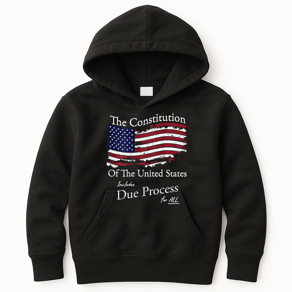 The Constitution Of The United States Due Process For All Kids Hoodie