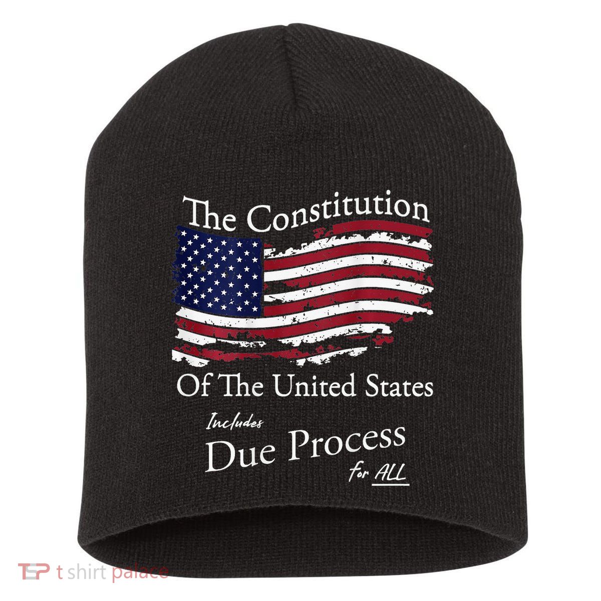 The Constitution Of The United States Due Process For All Short Acrylic Beanie
