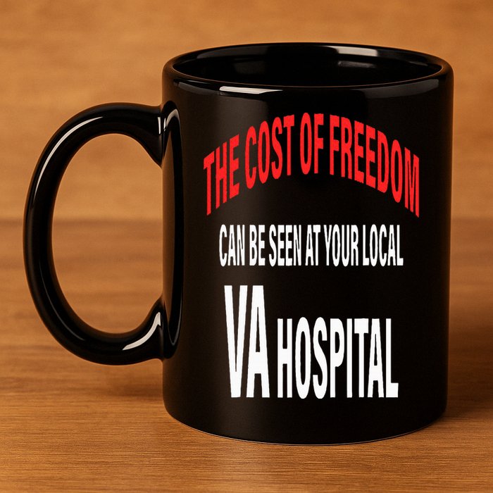 The Cost Of Freedom Can Be Seen At Your Local VA Hospital 11oz C Handle Ceramic Mug