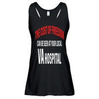 The Cost Of Freedom Can Be Seen At Your Local VA Hospital Ladies Essential Flowy Tank