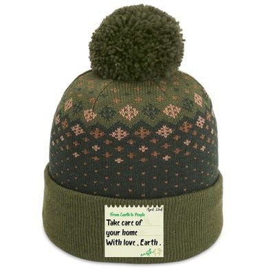 Take Care Of Your Home With Love Earth. Earth Day The Baniff Cuffed Pom Beanie