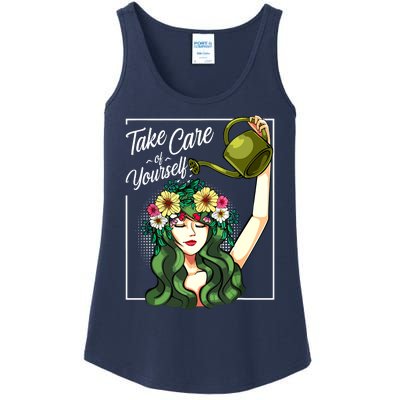 Take Care Of Yourself Selflove Body Positive Mental Health Ladies Essential Tank