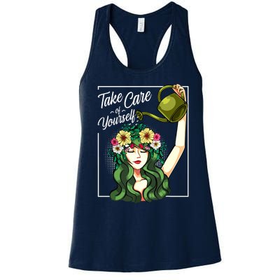 Take Care Of Yourself Selflove Body Positive Mental Health Women's Racerback Tank