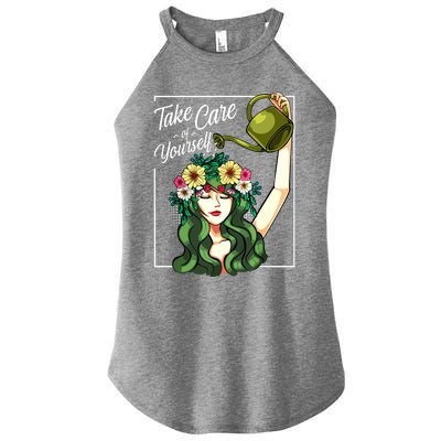 Take Care Of Yourself Selflove Body Positive Mental Health Women’s Perfect Tri Rocker Tank