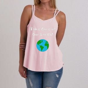 Take Care Of Our Earth Day Science Women's Strappy Tank