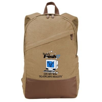 Teddyfresh Computer On My Way To Escape Reality Cotton Canvas Backpack