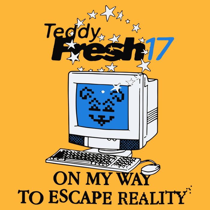 Teddyfresh Computer On My Way To Escape Reality Pom Pom 12in Knit Beanie
